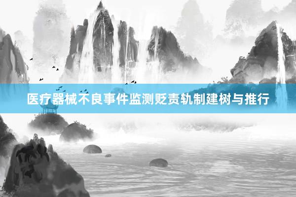 医疗器械不良事件监测贬责轨制建树与推行